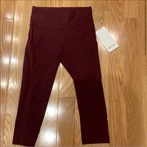 Lululemon Fast and Free Crop 19” Size 6